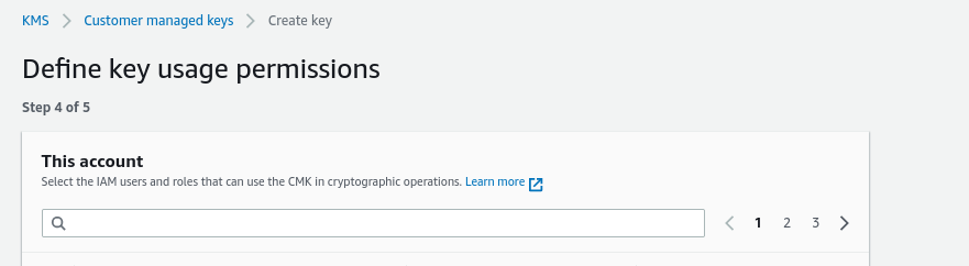 Define key usage permissions